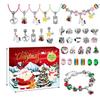 Weihnachts-Adventskalender 24 Tage DIY Countdown Armband Überraschung Blind Box Weihnachtsdekorations-Kombi Armband Blind Box Geschenkset