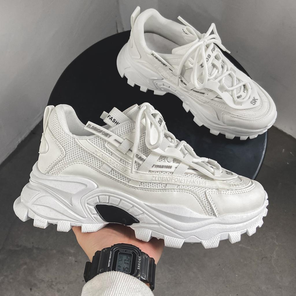 Frühling neue Freizeitschuhe atmungsaktive Dad Shoes höhenverstellbare Schuhe große Größen Sport INS-Stil