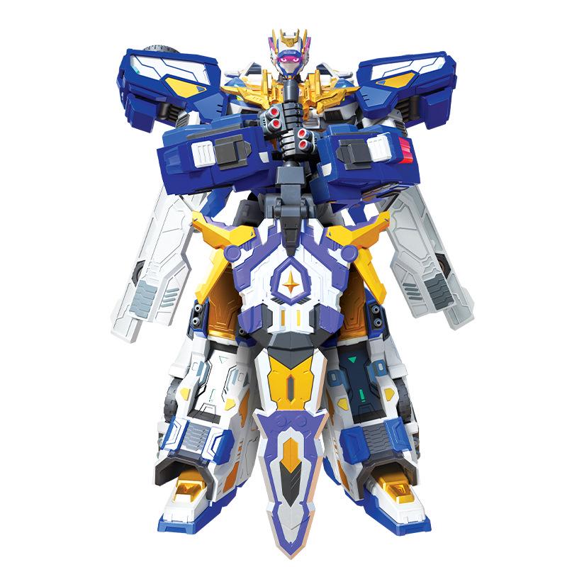Xuan Card Fighter 2: Blue Lightning Thunder King Flame Dragon Transforming Robot Car Toy