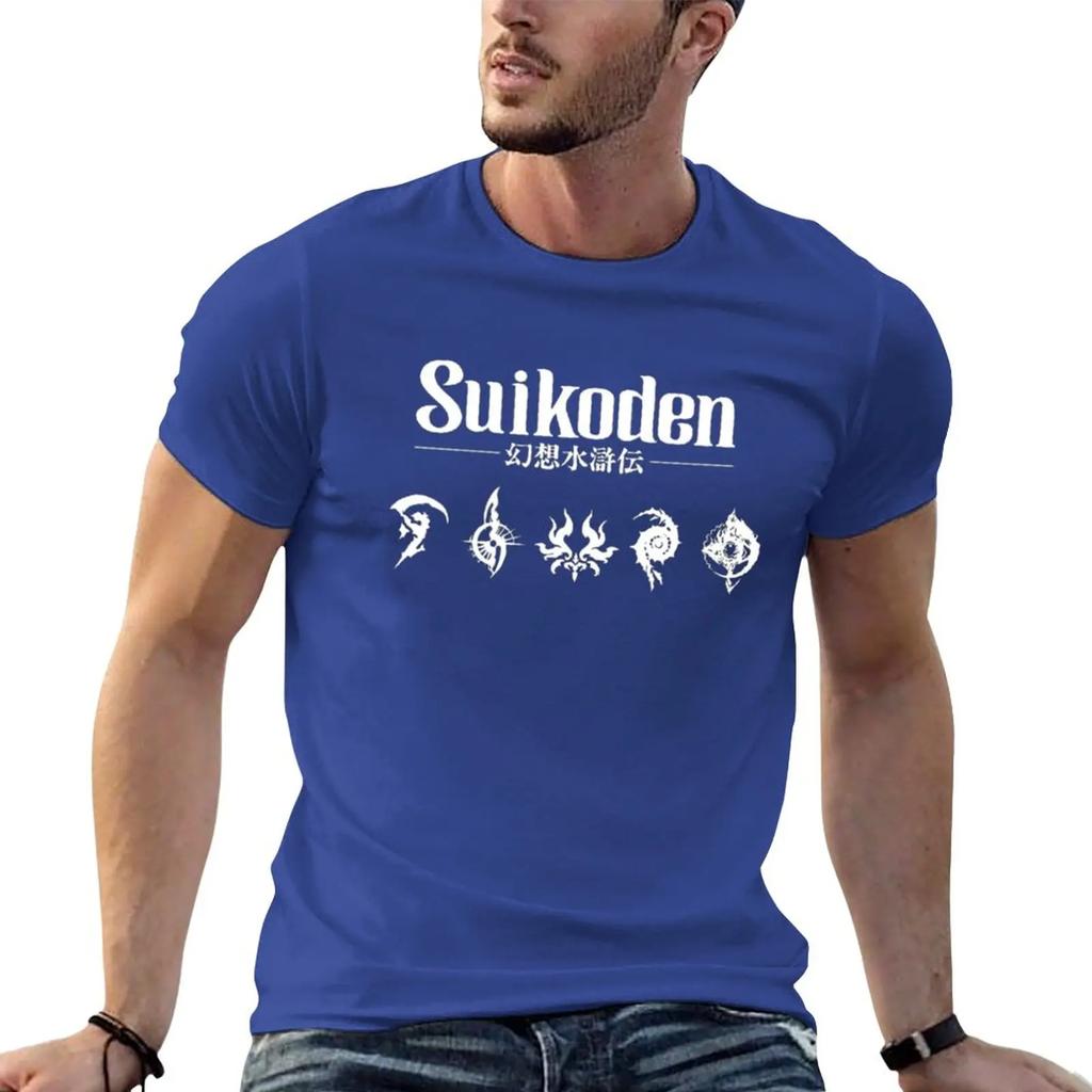 Suikoden mit Runen T-Shirt Kurzarm-T-Shirt schnelltrocknendes T-Shirt Ästhetische Kleidung T-Shirts Männer