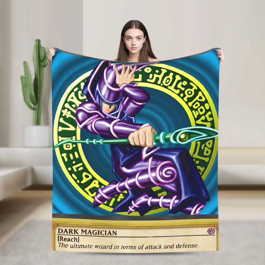 Anime Yu Gi Oh Card Blanket  Camping Flannel Throw Blanket For Bedroom Warm Custom DIY Quality Bedspread Birthday Gift