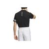 Adidas Logo Print Three Stripes Mesh Breathable Fitted Straight-Cut Short Sleeve T-Shirt Men Tops Black IN9052