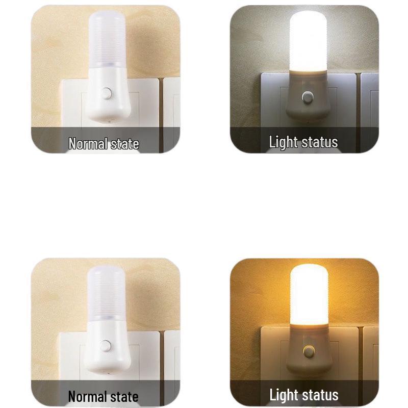 LED Plug-in Night Light for Bedroom & Nursery with Brighten Button