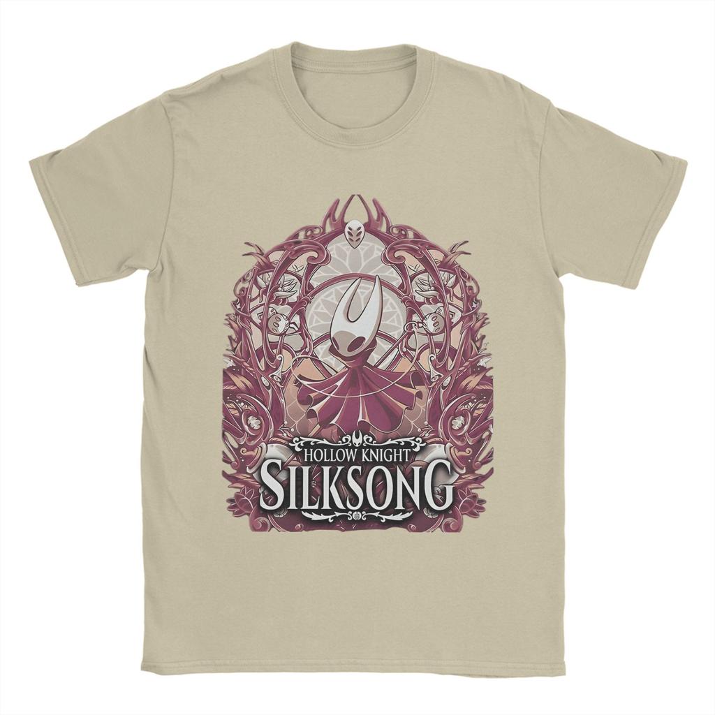 Men's Hollow Knight Silksong T Shirts  100% Cotton Tops Funny Short Sleeve Round Collar Tee Shirt Plus Size T-Shirt