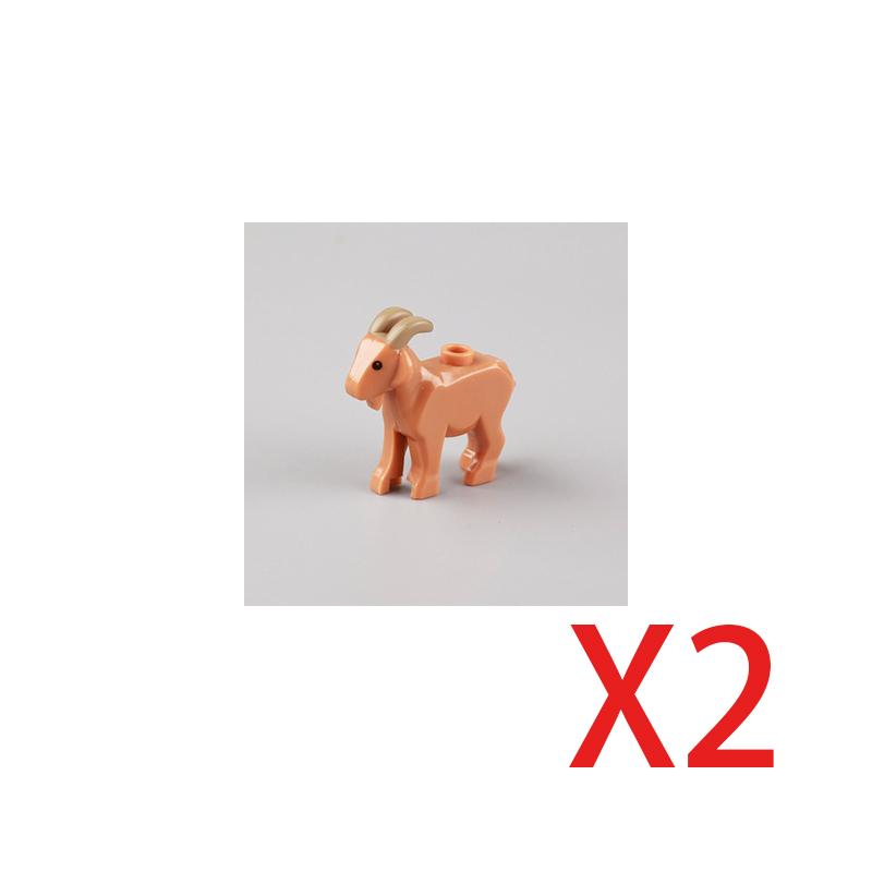 MOC Building Blocks Mini Bricks City Animal Zoo Fram Owl Goat Swan Pig Tortoise Rabbit Chicken Duck Accessories DIY Toys Gifts