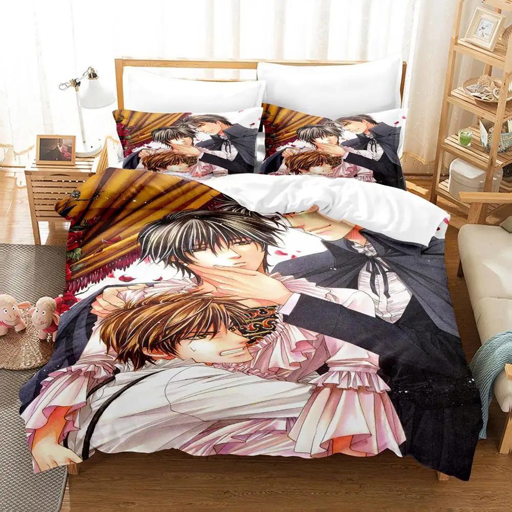 Brother X Brother Bedding Set Single Twin Full Queen King Size Bed Set Adult Kid Bedroom Duvetcover Sets 3D Anime Bed Sheet Set