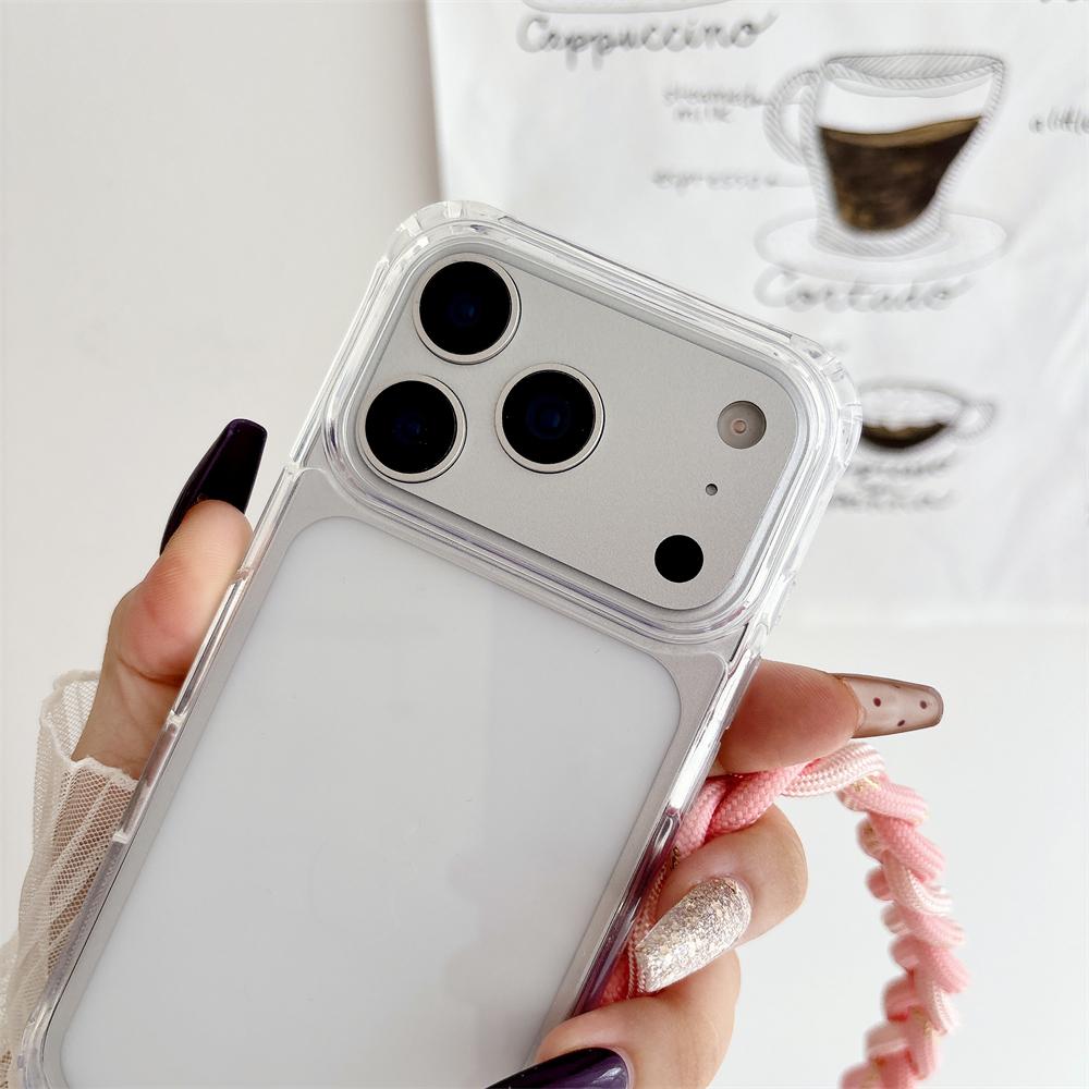 Transparent Acrylic Crossbody Lanyard Strap Case For iPhone 17 16 15 14 13 12 11 Pro Max Plus Air XS Max 7 8 XR Shockproof Cover