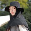 Breathable Mountaineering Cap Elastic Women Sun Cap Ponytail Cap Shawl Fisherman Hat  Travel
