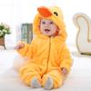 Flannel Animal Shaped Jumpsuit, Baby Hooded Crawling Suit, Children's Cartoon Performance Suit