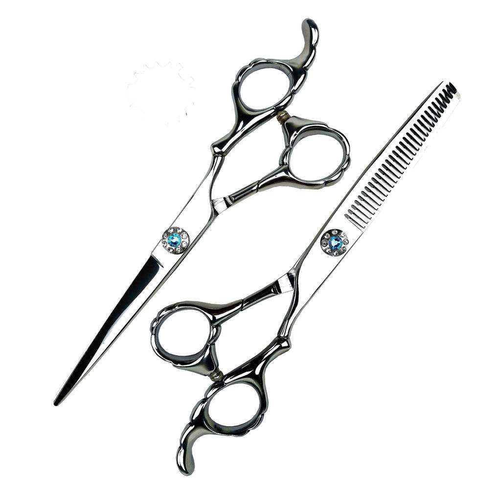 Profesjonalny Zestaw Nożyczek Fryzjerskich Nożyczki do Włosów Salon Fryzjerski Fryzjer Grzebień z Ogonkiem Peleryna do Włosów Grzebień do Strzyżenia Narzędzie do Stylizacji