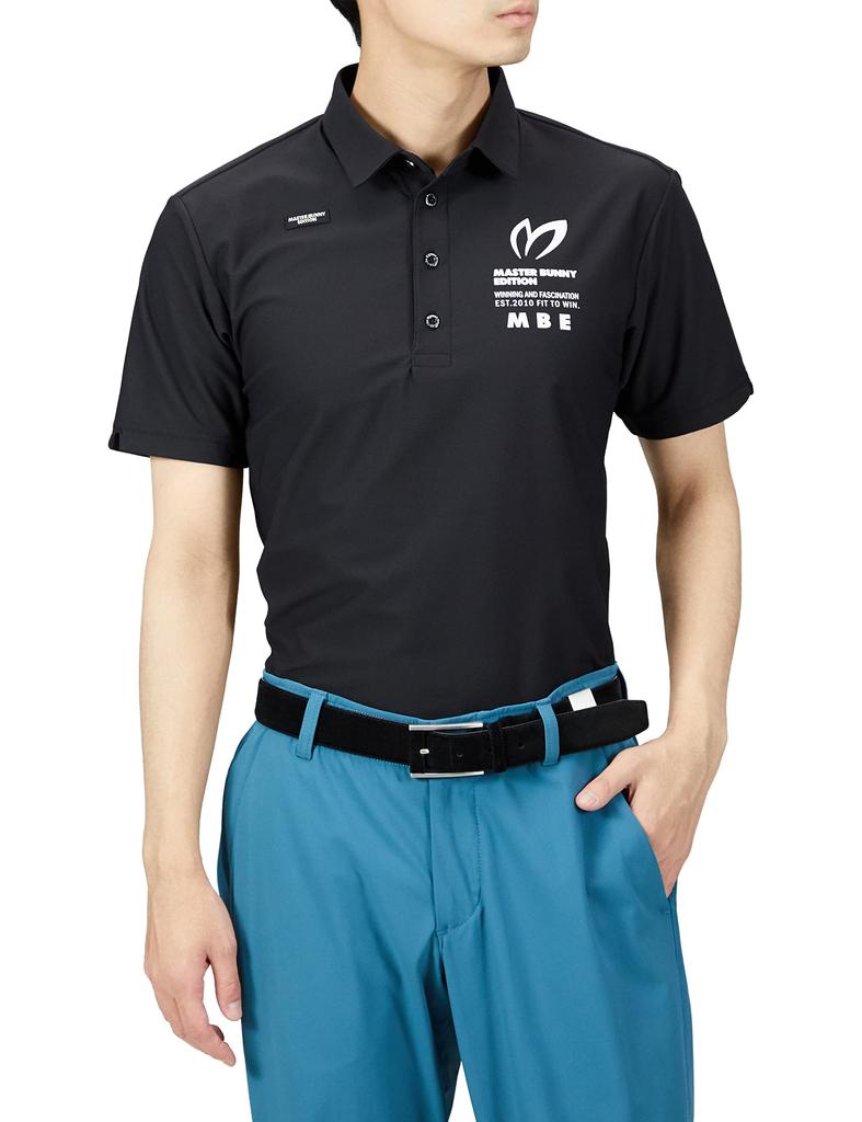 Master Bunny Short Sleeve Polo Shirt Heat Golf Size 3 Men's (Wormdahl Retention) / / 758-2260001 010_Black, [S]