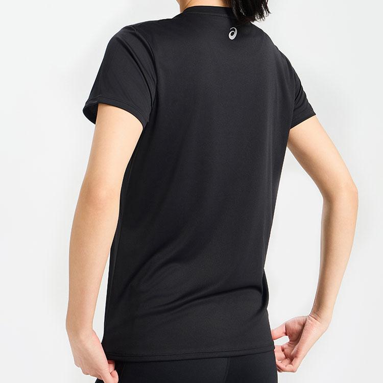 Asics Logo Breathable Round Neck Pullover Short Sleeve T-Shirt Women T-Shirt Black 2012D060-001