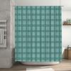 Green Plaid Shower Curtain Waterproof Bathroom Decor for Modern Home Bathrooms with Rings Large Size (72x84)