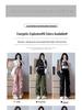 Petite High Waist Gray Wide Leg Cargo Pants for Women - Spring/Summer 145cm Length