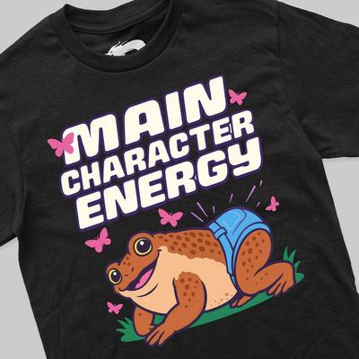 Main Character Energy T-Shirt Niedlich Cute Kawaii Süße Kröte