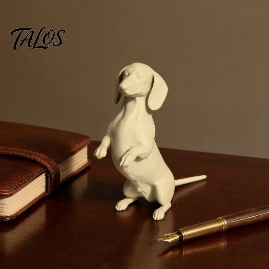 3D Printed Dachshund Figurine, Modern Mini Dog Shape Sculpture, DIY Coloring Animal Desktop Decoration Ornament, Gift for Dog Lovers
