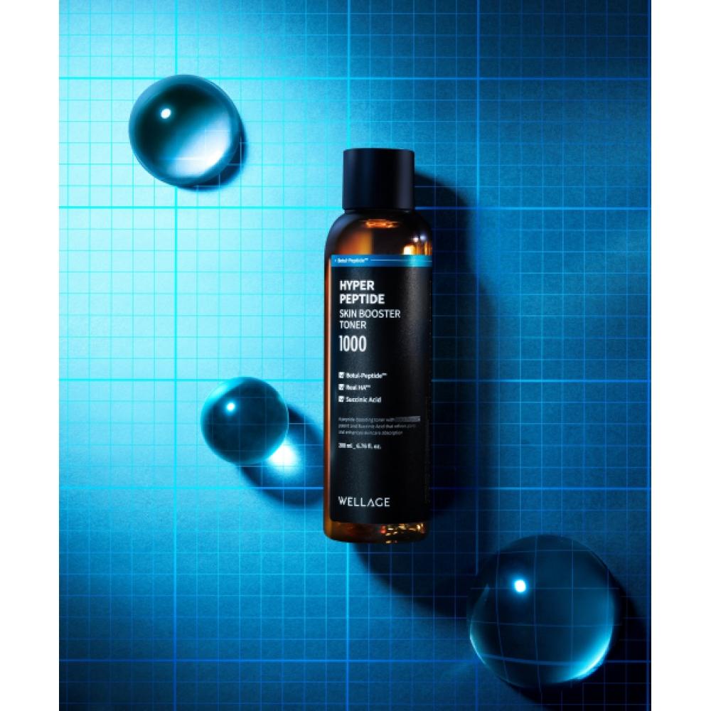 WELLAGE Hyper Peptide Skin Booster Toner 200ml + Botulid Ampoule 50ml + Bandage 