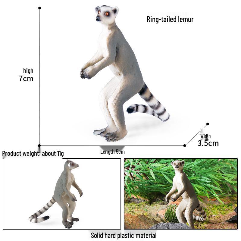 Wildlife Simulation Model: Tiger, Lion, Panda, Elephant, Rhinoceros, Kangaroo, Leopard, Horse, Sheep Toy Set