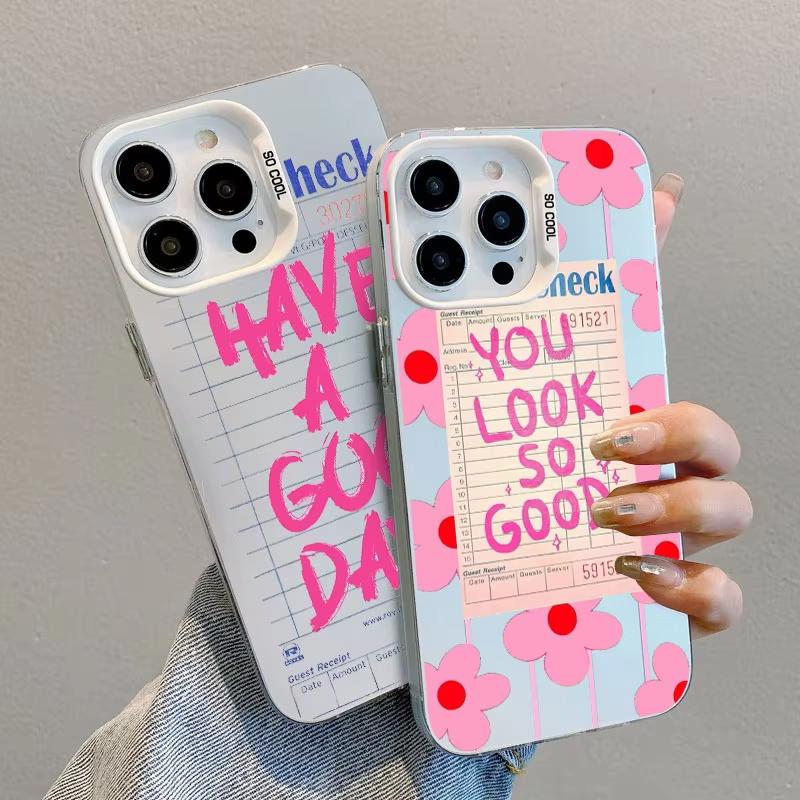 Creative Text You Look So Good Laser Phone Case For iPhone 13 12 11 14 Pro Max Mini 17 16 15 Pro Max Plus Shockproof Back Covers