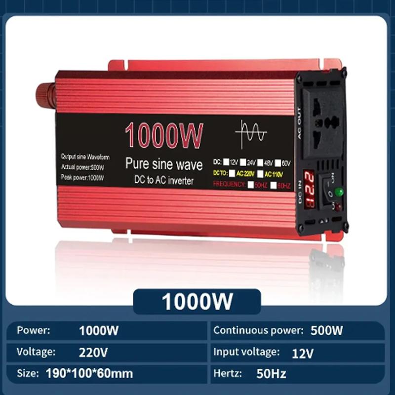 

Инвертор с чистой синусоидой DC 12V/24V на AC 110V/220V 1000W 1600W 2000W 2200W Портативный Power Bank Конвертер Солнечный Инвертор 220V&12V