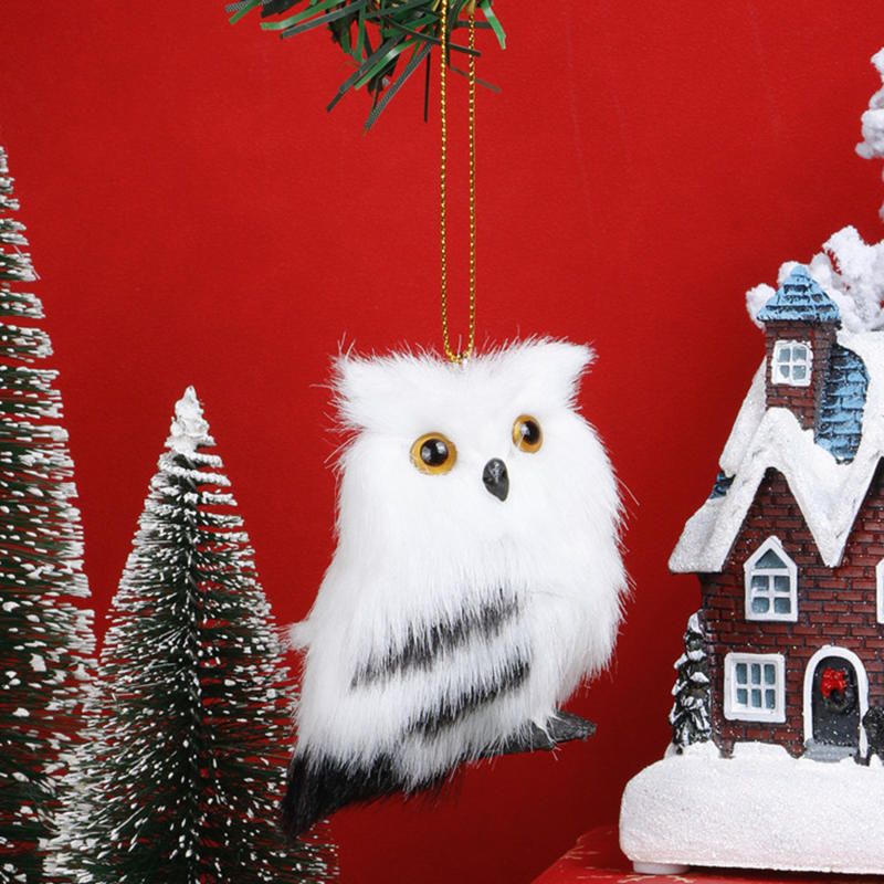 Soft Pendant Style Simulated Owl Static Model Doll Ornament Christmas Gift Christmas Tree Decoration Pendant Wedding Decoration
