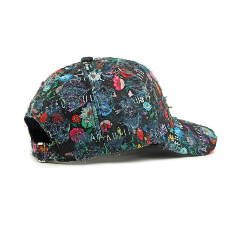 Printed Hat Women Baseball Cap Outdoor Sun Protection Hat Flower Cap