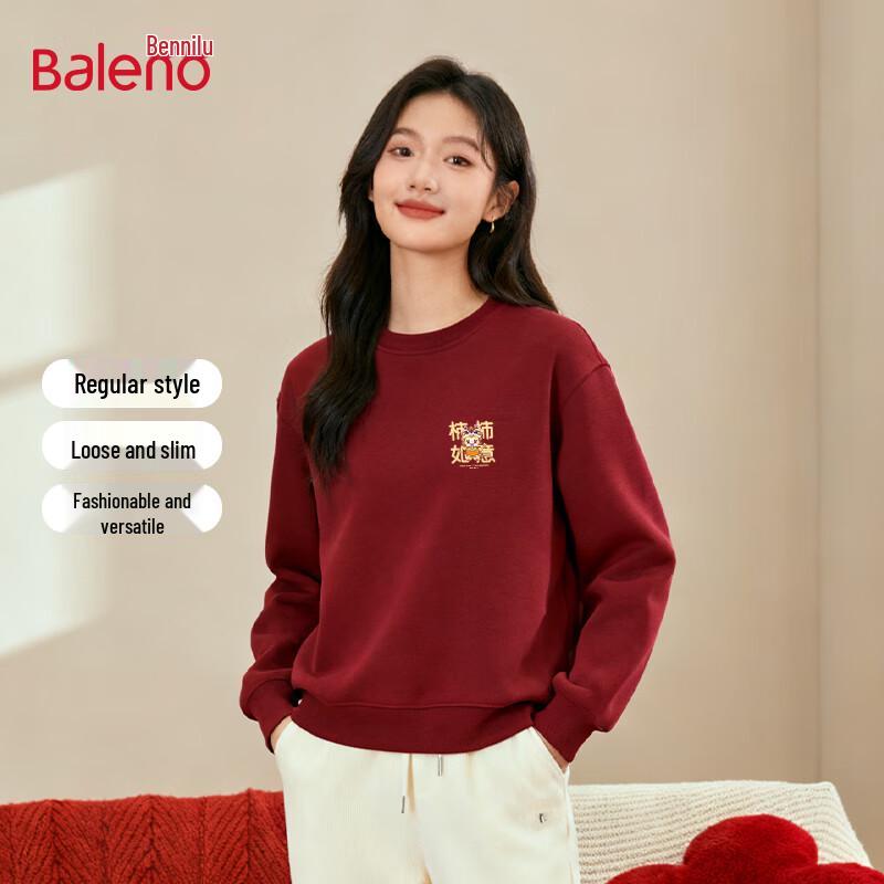 

Baleno Women s Red Round Neck Sweatshirt - Year of the Horse Edition L