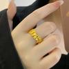 New in rings Ginkgo Petal for women Ancient Gold Craftsm Exquisite Glossy Small leaf Exquisite rings for women Party