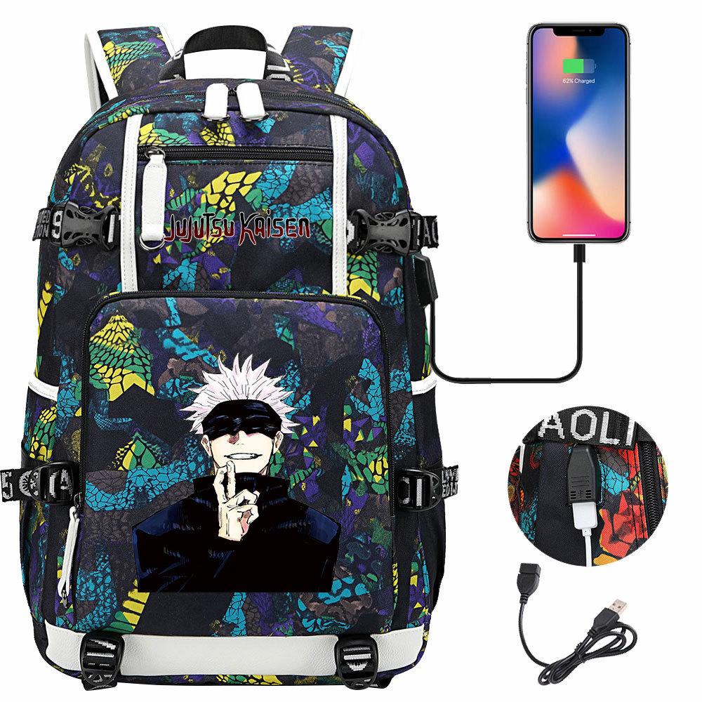 Mochila con Auriculares USB Estampados de Jujutsu Kaisen