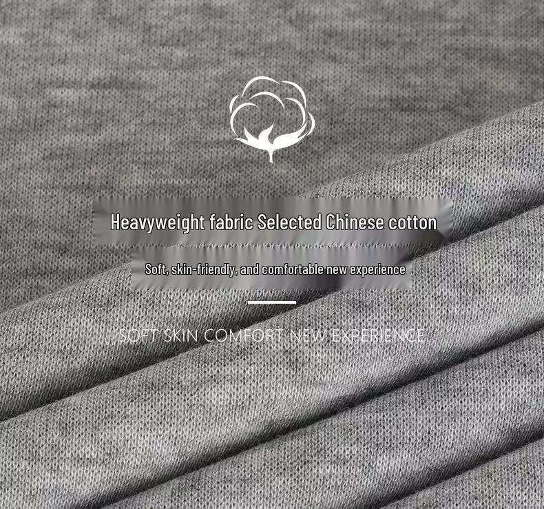 320g Heavyweight Men's Drop Shoulder Cotton Hoodie - Thick Long Sleeve Base Layer for Autumn/Winter