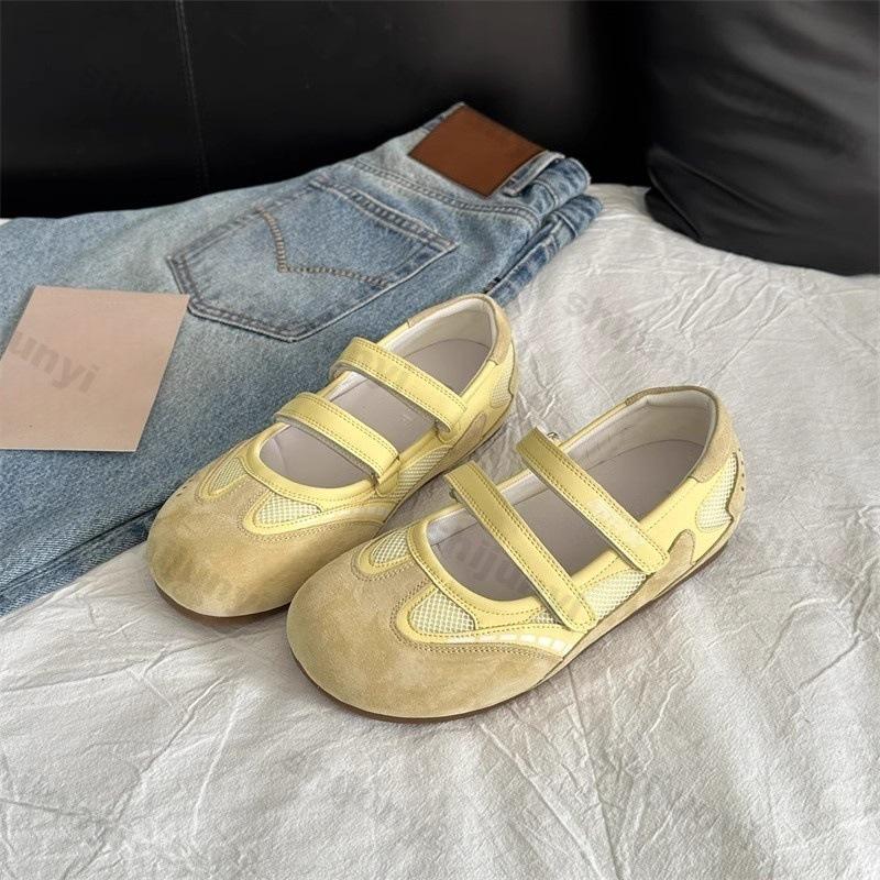 Damen Ballerinas 2026 Neue Mary Jane Netz Atmungsaktiv Mode Luxus Lässige Sneaker Bequem Rutschfest Damen Lässige Flats