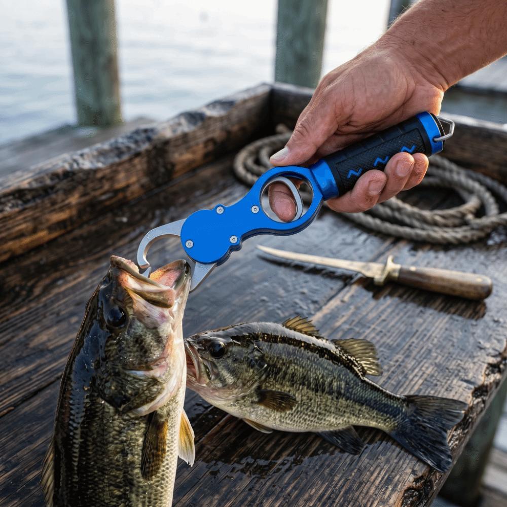 Aluminum Zinc Zinc Alloy Fishing Gripper Long Handle Fish Holder Professional Fish Holder