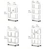 3/4 Tier Movable Gap Storage Rack Rolling Utility Cart Storage Shelf Kitchen Bathroom Slim Slide Organizer Shelf Livingroom