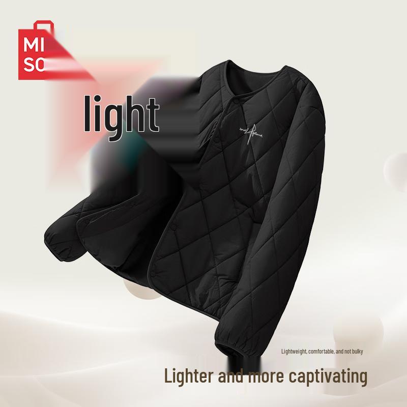 

MINISO Men s Diamond Quilted Collarless Padded Jacket M