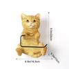 3d Cat Tissue Holder Cat Toilet Paper Holder Realistic 3d Cat Wall-mounted Toilet Paper Holder for Bathroom Kitchen Unique