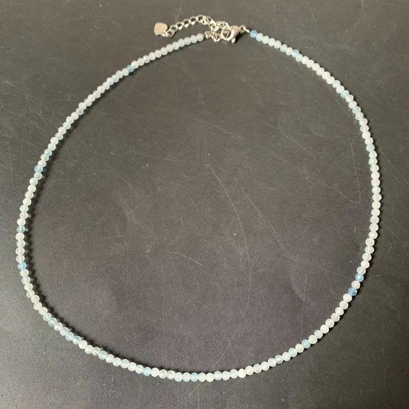 3mm Faceted Natural Stone Necklace with Citrine, Agate, Tourmaline, and Moonstone Beads