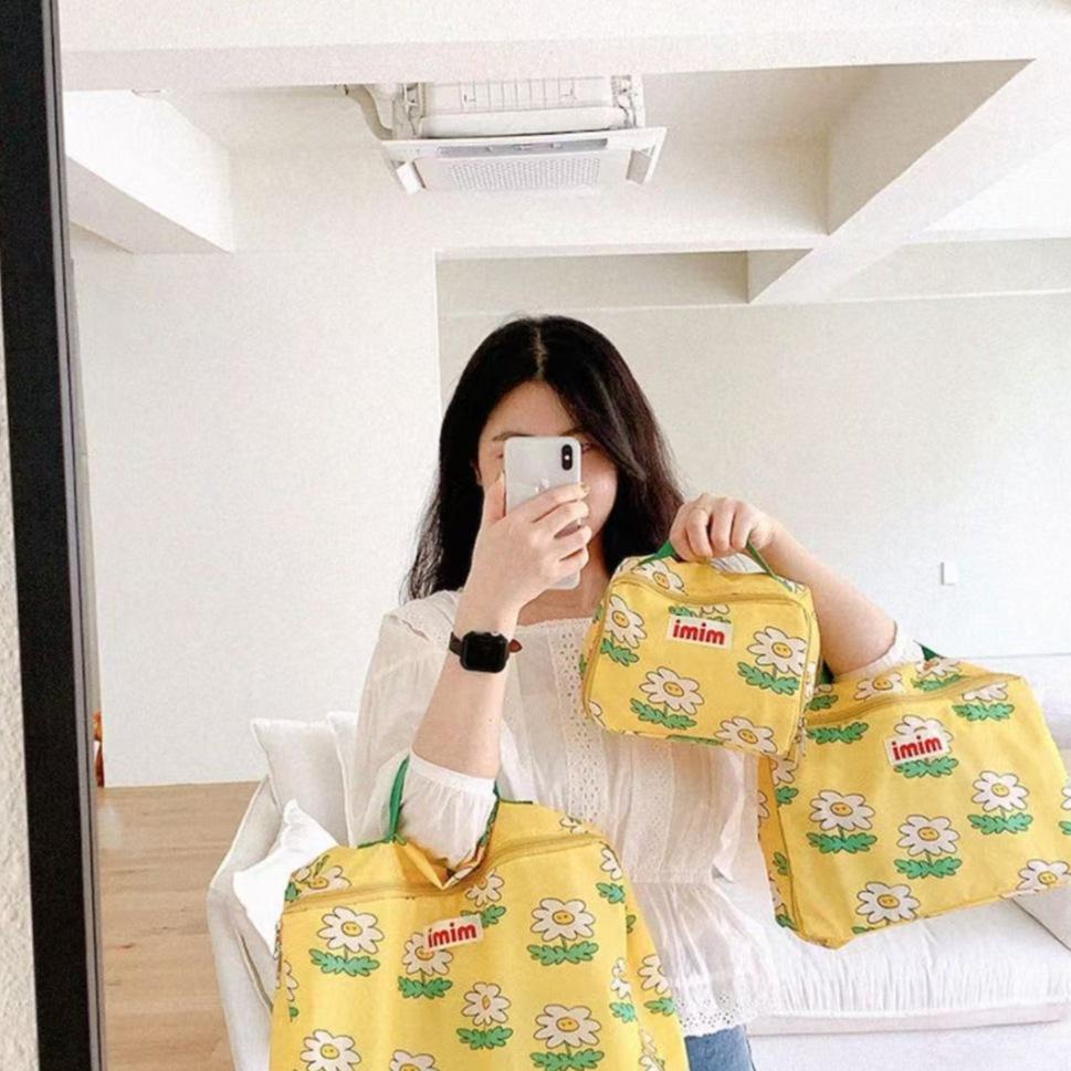 

Корейский мультяшный стиль большая вместимость сумка-тоут на молнии - Многофункциональный дорожный органайзер Small (20*15.5*8.5cm)