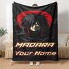 Naruto Character Customize Text Blanket Throw Personalized Blanket Soft Warm Cozy Suitable for Office Seaside Bedding Office Chair