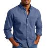 Men'S Shirt With Double Pockets, Casual Long Sleeved Top, Fashionable Cardigan