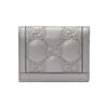 Gucci GG Matelassé Gold Logo Folded Design 5 Card Slot Leather Clutch Wallet Women wallet Gray 723786-UM8IG-1275