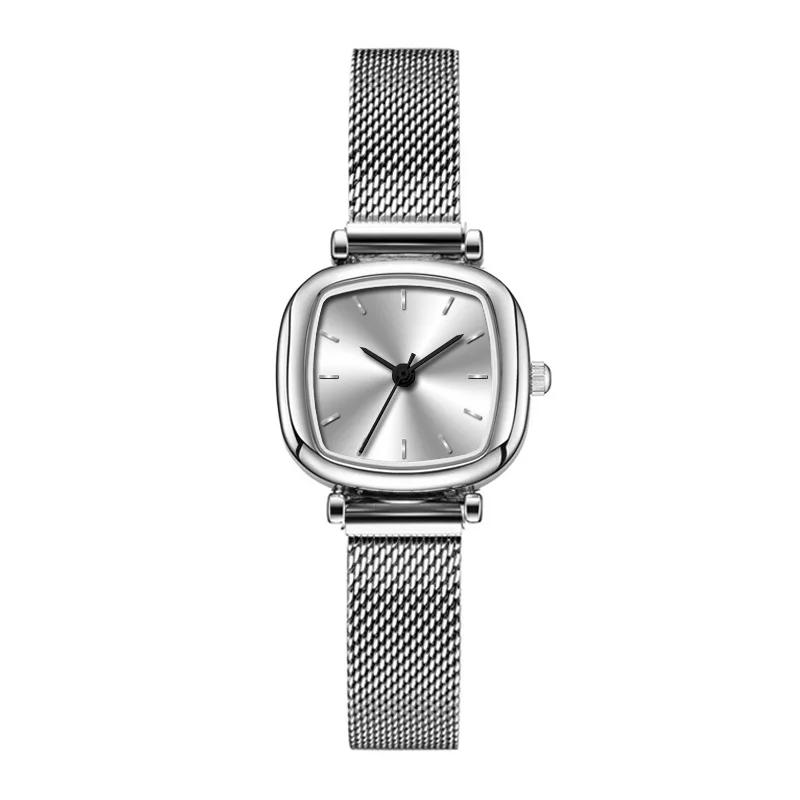 Small Square Watch for Women Fashion Stainless Steel Mesh Strap Quartz Watches Ladies Luxury Gift Wristwatches Dropshipping