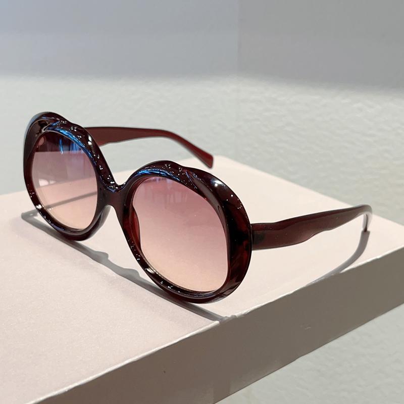 Oversized Round Sunglasses  Fashion Gradient Multicolor Outdoor Shades Trendy Brand Design Beach Holiday Sun Glasses