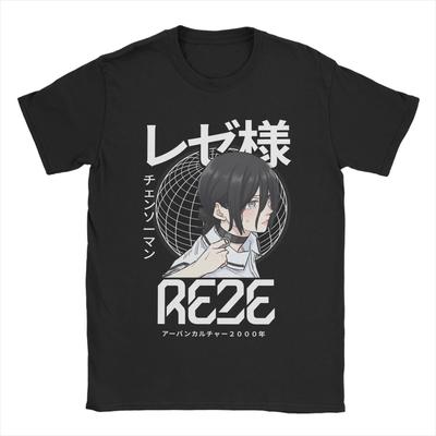 Reze The Girl for Chainsaw Man Anime T Shirt Man Cotton TShirts Summer Breathable Hipster Tee Shirt Oversized Clothes