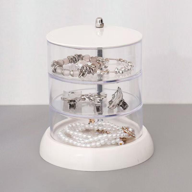 

1PC Multi Layer Rotating Jewelry Box,Hair Accessories Earrings,Necklaces, Hairpins, Headpieces Storage Box, Girl Gift Selection