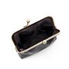 Retro Leather Mini Coin Purse with Gold Clip - Large Capacity