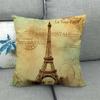 London, Paris Tower, Uk Digital Printing Short Plush Pillow Covers Decorative For Car Sofa Office Cushion Cover Home Goods