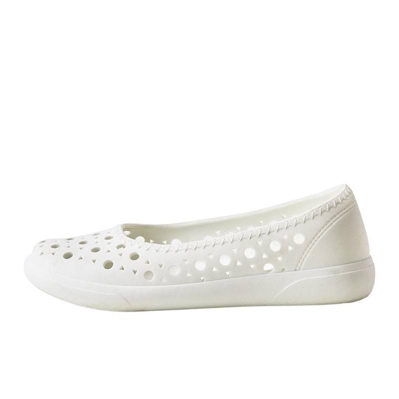 Imported Vietnamese latex white nurse work shoes waterproof sandals women's breathable soft-soled mother hole beach shoes