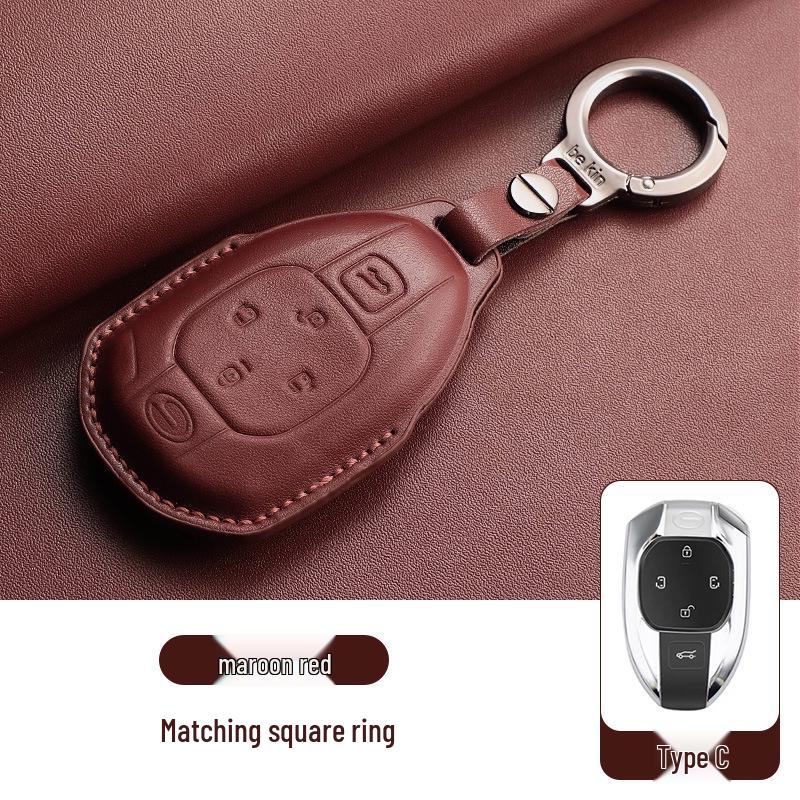 Genuine Leather Key Cover for GAC Trumpchi GS4, GS3, GS8, M8 - Hot Seller