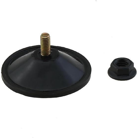 6-Pack Heavy-Duty Reinforced Black PVC Suction Cups with M6x14 Threaded Screws, Ultra-Strong Adhesive Glass Suction Cup Holder