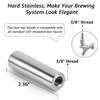 304 Stainless Steel Beer Tap Handle,3/8" Thread Stylish Homebrew Faucet Handle for Craft Beer Kegerator Tower,Stout Nitro Coffee